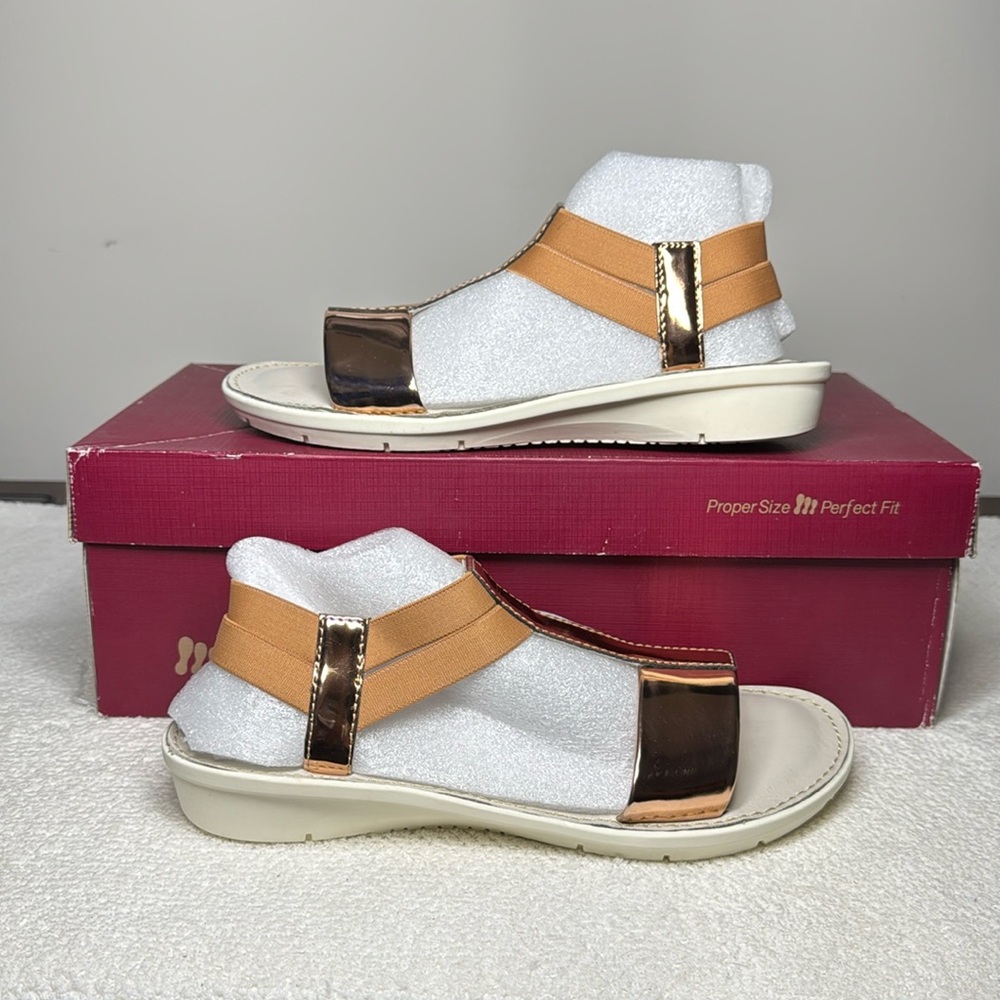 Munro Ideal Rose Mirror/Pink Elastic M430738 Women’s Sandals (New)